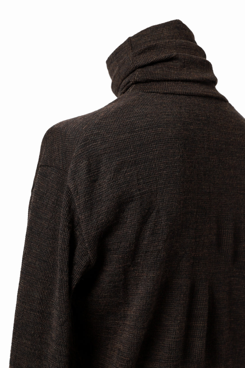 画像をギャラリービューアに読み込む, KLASICA SMOKE SMOOTH TURTLE NECK PULL / JACQUARD KNIT JERSEY (DARK OLIVE)