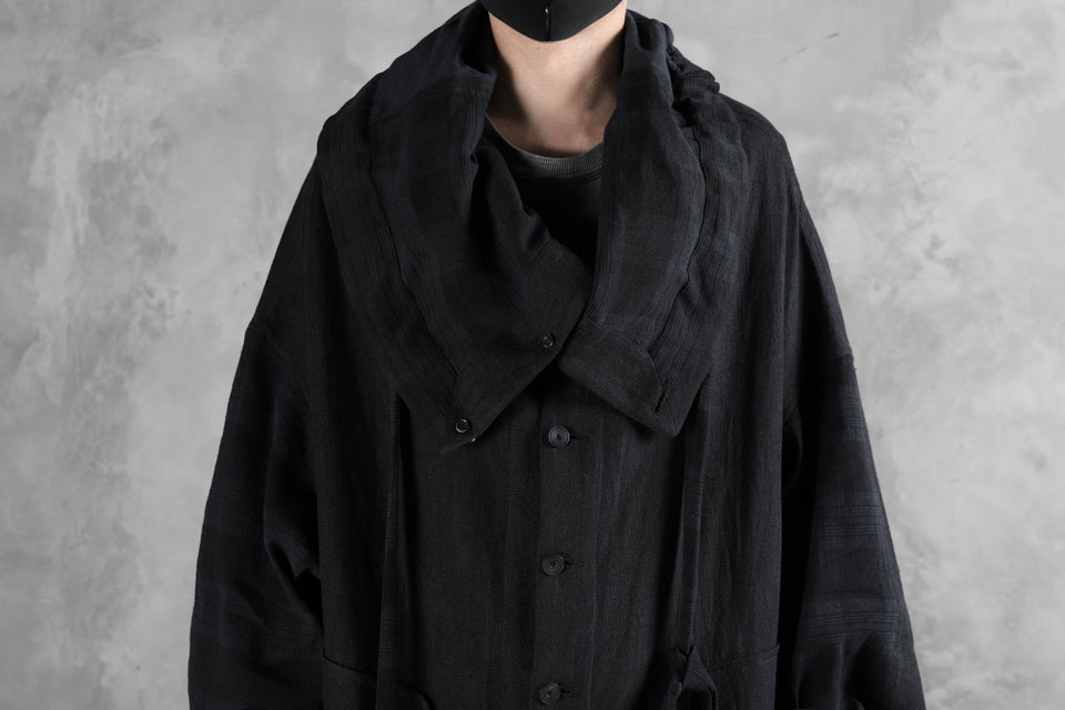 画像をギャラリービューアに読み込む, SOSNOVSKA exclusive COMBINED HOODIE JACKET (BLACK x CHECK)