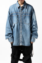 Load image into Gallery viewer, mastermind JAPAN WORK SHIRT / LIGHT OZ DENIM (INDIGO)