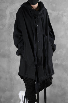 画像をギャラリービューアに読み込む, SOSNOVSKA exclusive COMBINED HOODIE JACKET (BLACK x CHECK)