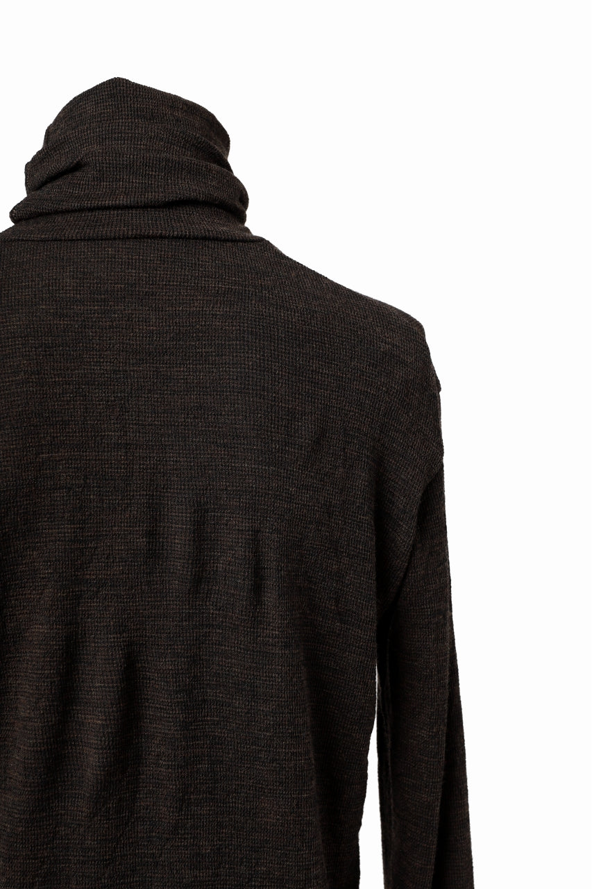 画像をギャラリービューアに読み込む, KLASICA SMOKE SMOOTH TURTLE NECK PULL / JACQUARD KNIT JERSEY (DARK OLIVE)