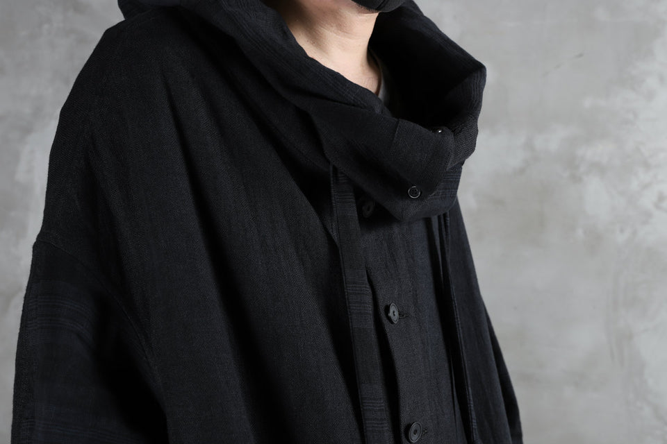 画像をギャラリービューアに読み込む, SOSNOVSKA exclusive COMBINED HOODIE JACKET (BLACK x CHECK)