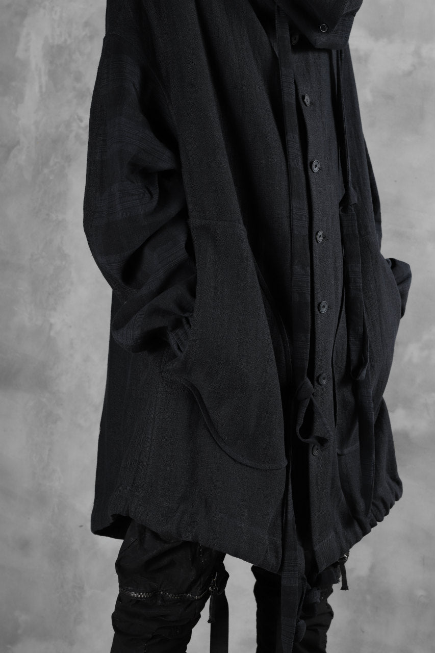 画像をギャラリービューアに読み込む, SOSNOVSKA exclusive COMBINED HOODIE JACKET (BLACK x CHECK)