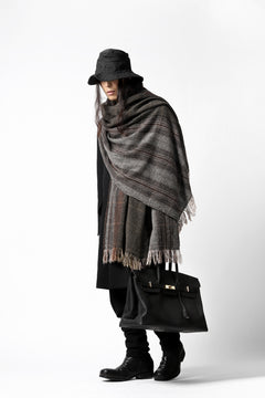 Load image into Gallery viewer, blackcrow stole wo/ny woven (GREY CHECK)