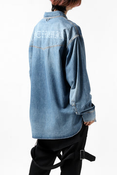 Load image into Gallery viewer, mastermind JAPAN WORK SHIRT / LIGHT OZ DENIM (INDIGO)