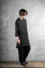 画像をギャラリービューアに読み込む, SOSNOVSKA exclusive DOUBLE JERSEY TOPS with PATCH DETAIL (BLACK x GREY)