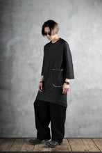 画像をギャラリービューアに読み込む, SOSNOVSKA exclusive DOUBLE JERSEY TOPS with PATCH DETAIL (BLACK x GREY)
