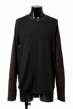 画像をギャラリービューアに読み込む, KLASICA D'ARCY RAGLAN REGULAR FIT PULL / JACQUARD KNIT JERSEY (BLACK x OLIVE)