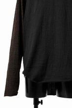 画像をギャラリービューアに読み込む, KLASICA D'ARCY RAGLAN REGULAR FIT PULL / JACQUARD KNIT JERSEY (BLACK x OLIVE)