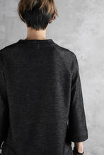 画像をギャラリービューアに読み込む, SOSNOVSKA exclusive DOUBLE JERSEY TOPS with PATCH DETAIL (BLACK x GREY)