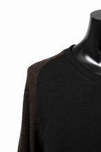 画像をギャラリービューアに読み込む, KLASICA D'ARCY RAGLAN REGULAR FIT PULL / JACQUARD KNIT JERSEY (BLACK x OLIVE)