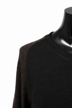 画像をギャラリービューアに読み込む, KLASICA D'ARCY RAGLAN REGULAR FIT PULL / JACQUARD KNIT JERSEY (BLACK x OLIVE)