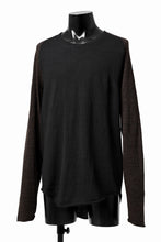 画像をギャラリービューアに読み込む, KLASICA D'ARCY RAGLAN REGULAR FIT PULL / JACQUARD KNIT JERSEY (BLACK x OLIVE)