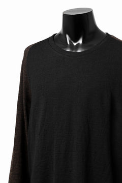 画像をギャラリービューアに読み込む, KLASICA D'ARCY RAGLAN REGULAR FIT PULL / JACQUARD KNIT JERSEY (BLACK x OLIVE)