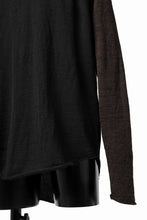 画像をギャラリービューアに読み込む, KLASICA D'ARCY RAGLAN REGULAR FIT PULL / JACQUARD KNIT JERSEY (BLACK x OLIVE)