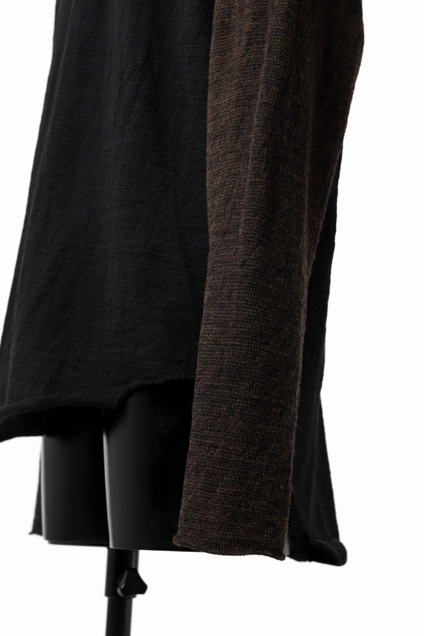 画像をギャラリービューアに読み込む, KLASICA D'ARCY RAGLAN REGULAR FIT PULL / JACQUARD KNIT JERSEY (BLACK x OLIVE)