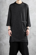 画像をギャラリービューアに読み込む, SOSNOVSKA exclusive DOUBLE JERSEY TOPS with PATCH DETAIL (BLACK x GREY)