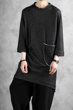 画像をギャラリービューアに読み込む, SOSNOVSKA exclusive DOUBLE JERSEY TOPS with PATCH DETAIL (BLACK x GREY)