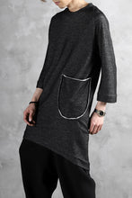 画像をギャラリービューアに読み込む, SOSNOVSKA exclusive DOUBLE JERSEY TOPS with PATCH DETAIL (BLACK x GREY)