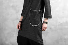 画像をギャラリービューアに読み込む, SOSNOVSKA exclusive DOUBLE JERSEY TOPS with PATCH DETAIL (BLACK x GREY)