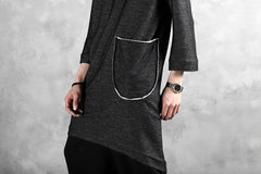 画像をギャラリービューアに読み込む, SOSNOVSKA exclusive DOUBLE JERSEY TOPS with PATCH DETAIL (BLACK x GREY)