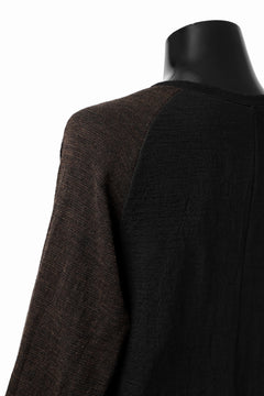 画像をギャラリービューアに読み込む, KLASICA D'ARCY RAGLAN REGULAR FIT PULL / JACQUARD KNIT JERSEY (BLACK x OLIVE)