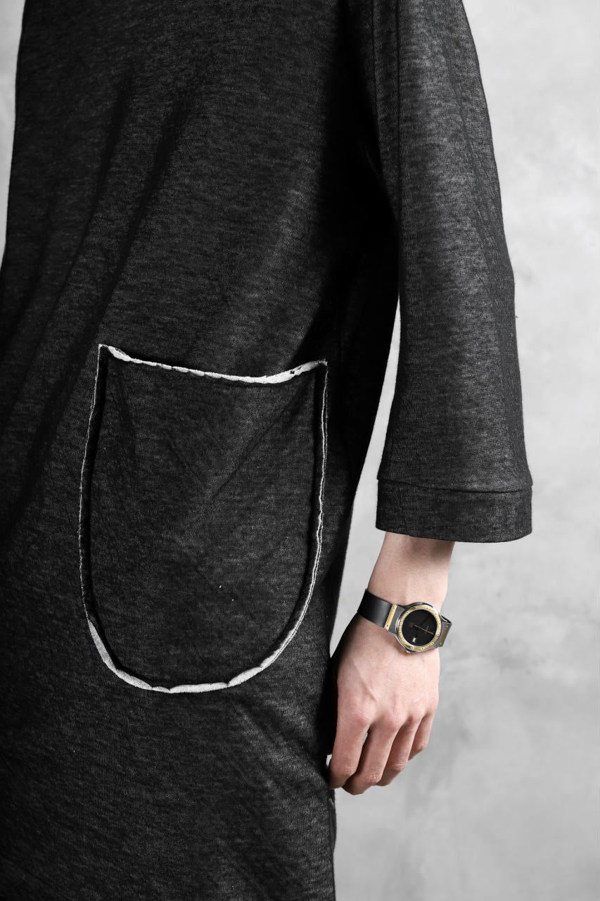 画像をギャラリービューアに読み込む, SOSNOVSKA exclusive DOUBLE JERSEY TOPS with PATCH DETAIL (BLACK x GREY)