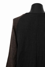 画像をギャラリービューアに読み込む, KLASICA D'ARCY RAGLAN REGULAR FIT PULL / JACQUARD KNIT JERSEY (BLACK x OLIVE)