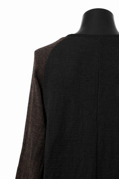 画像をギャラリービューアに読み込む, KLASICA D'ARCY RAGLAN REGULAR FIT PULL / JACQUARD KNIT JERSEY (BLACK x OLIVE)