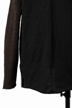 画像をギャラリービューアに読み込む, KLASICA D'ARCY RAGLAN REGULAR FIT PULL / JACQUARD KNIT JERSEY (BLACK x OLIVE)