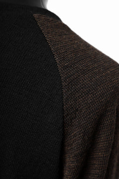 画像をギャラリービューアに読み込む, KLASICA D'ARCY RAGLAN REGULAR FIT PULL / JACQUARD KNIT JERSEY (BLACK x OLIVE)