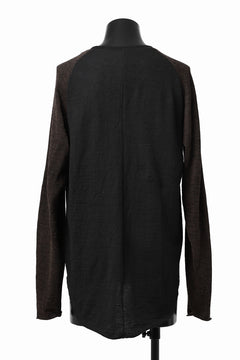 画像をギャラリービューアに読み込む, KLASICA D'ARCY RAGLAN REGULAR FIT PULL / JACQUARD KNIT JERSEY (BLACK x OLIVE)