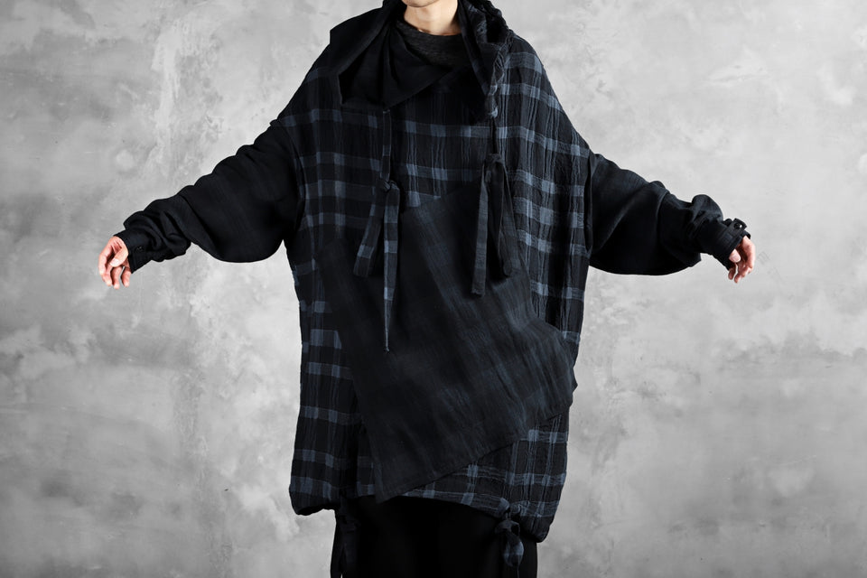画像をギャラリービューアに読み込む, SOSNOVSKA COLLAPSE HOODIE CELLS (MIXED PLAID)
