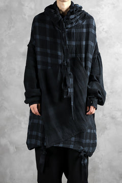 画像をギャラリービューアに読み込む, SOSNOVSKA COLLAPSE HOODIE CELLS (MIXED PLAID)