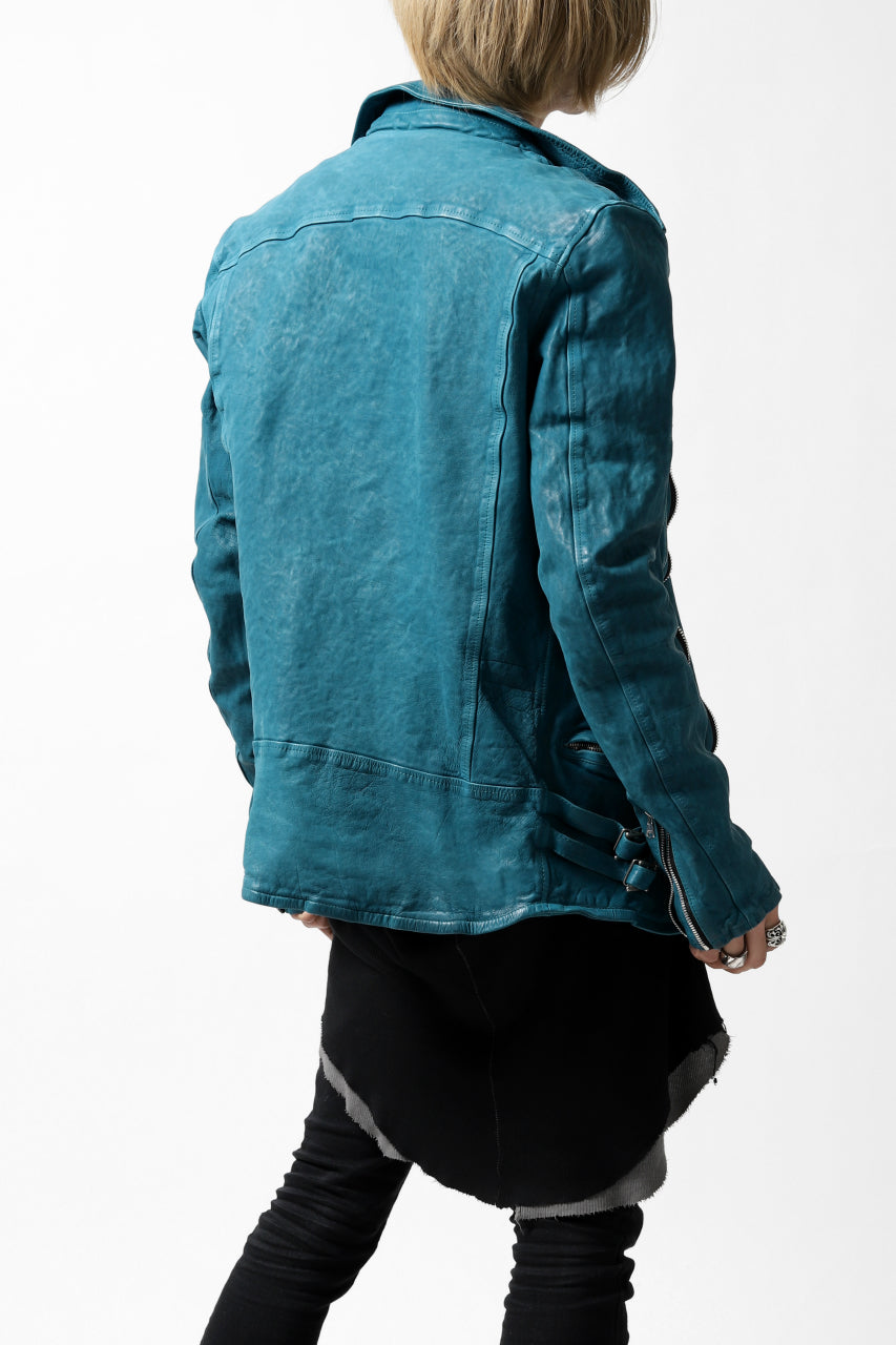 Load image into Gallery viewer, ISAMU KATAYAMA BACKLASH exclusive DOUBLE RIDERS JACKET / JP-CALF GARMENT WASHED (BLACK)