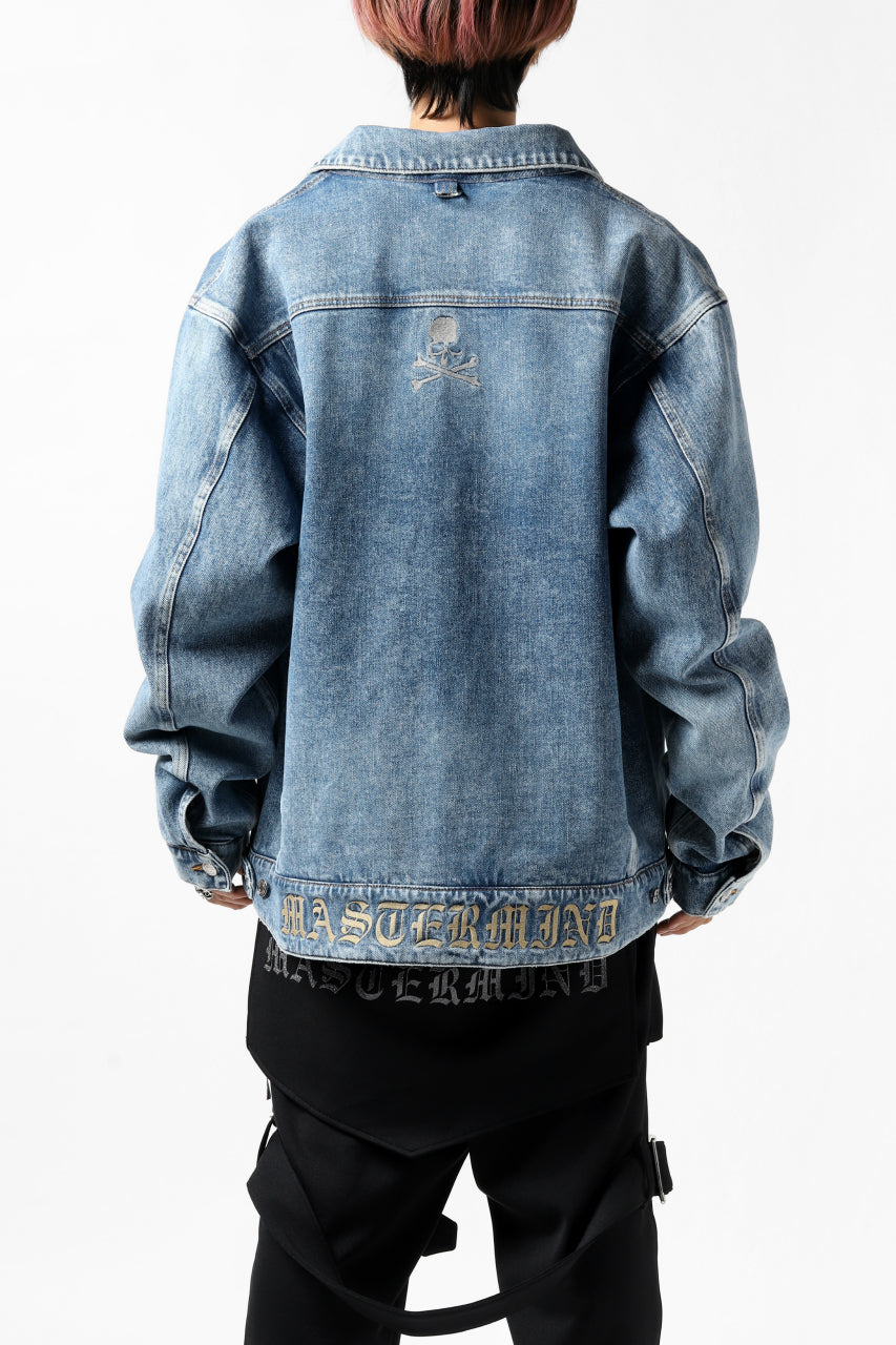 Load image into Gallery viewer, mastermind JAPAN TRUCKER JACKET / 2WAY STRETCH DENIM (INDIGO)