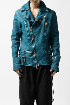 Load image into Gallery viewer, ISAMU KATAYAMA BACKLASH exclusive DOUBLE RIDERS JACKET / JP-CALF GARMENT WASHED (BLACK)