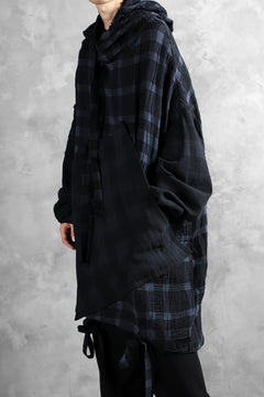 画像をギャラリービューアに読み込む, SOSNOVSKA COLLAPSE HOODIE CELLS (MIXED PLAID)