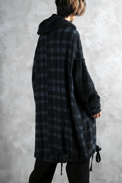 画像をギャラリービューアに読み込む, SOSNOVSKA COLLAPSE HOODIE CELLS (MIXED PLAID)