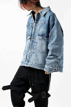 Load image into Gallery viewer, mastermind JAPAN TRUCKER JACKET / 2WAY STRETCH DENIM (INDIGO)
