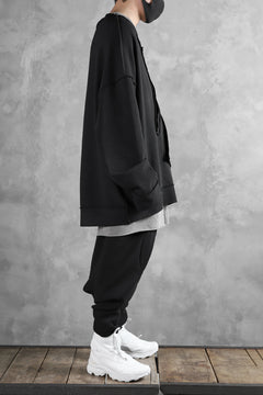 画像をギャラリービューアに読み込む, SOSNOVSKA exclusive SLASH COMBINATION SWEATER TOP (BLACK)