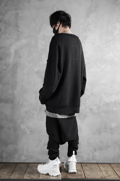 画像をギャラリービューアに読み込む, SOSNOVSKA exclusive SLASH COMBINATION SWEATER TOP (BLACK)