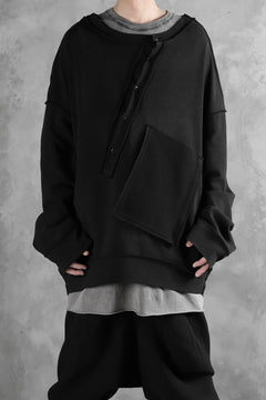 画像をギャラリービューアに読み込む, SOSNOVSKA exclusive SLASH COMBINATION SWEATER TOP (BLACK)