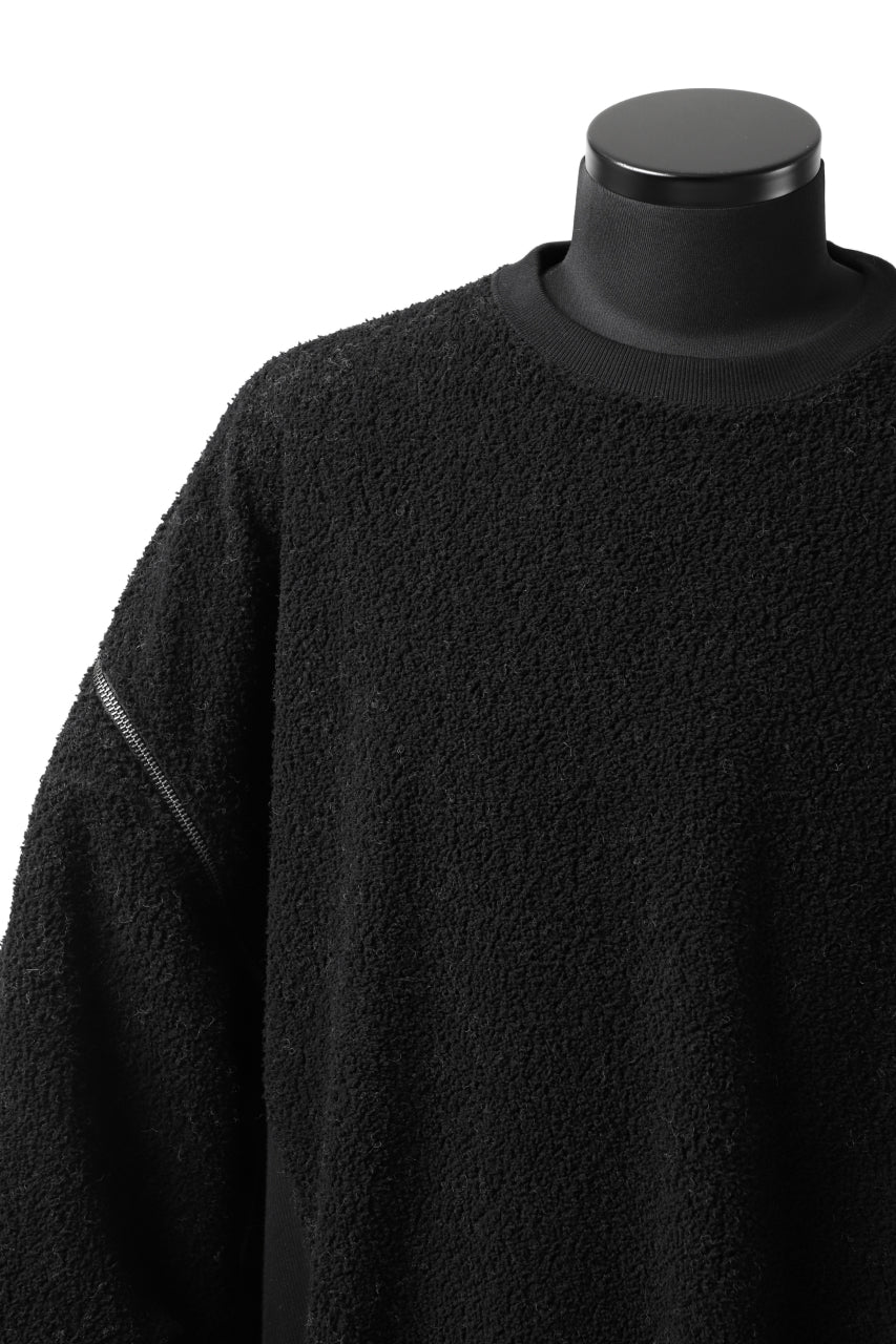 画像をギャラリービューアに読み込む, FACETASM FLEECE ZIPPER SWEAT PULLOVER (BLACK)