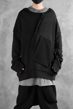 画像をギャラリービューアに読み込む, SOSNOVSKA exclusive SLASH COMBINATION SWEATER TOP (BLACK)