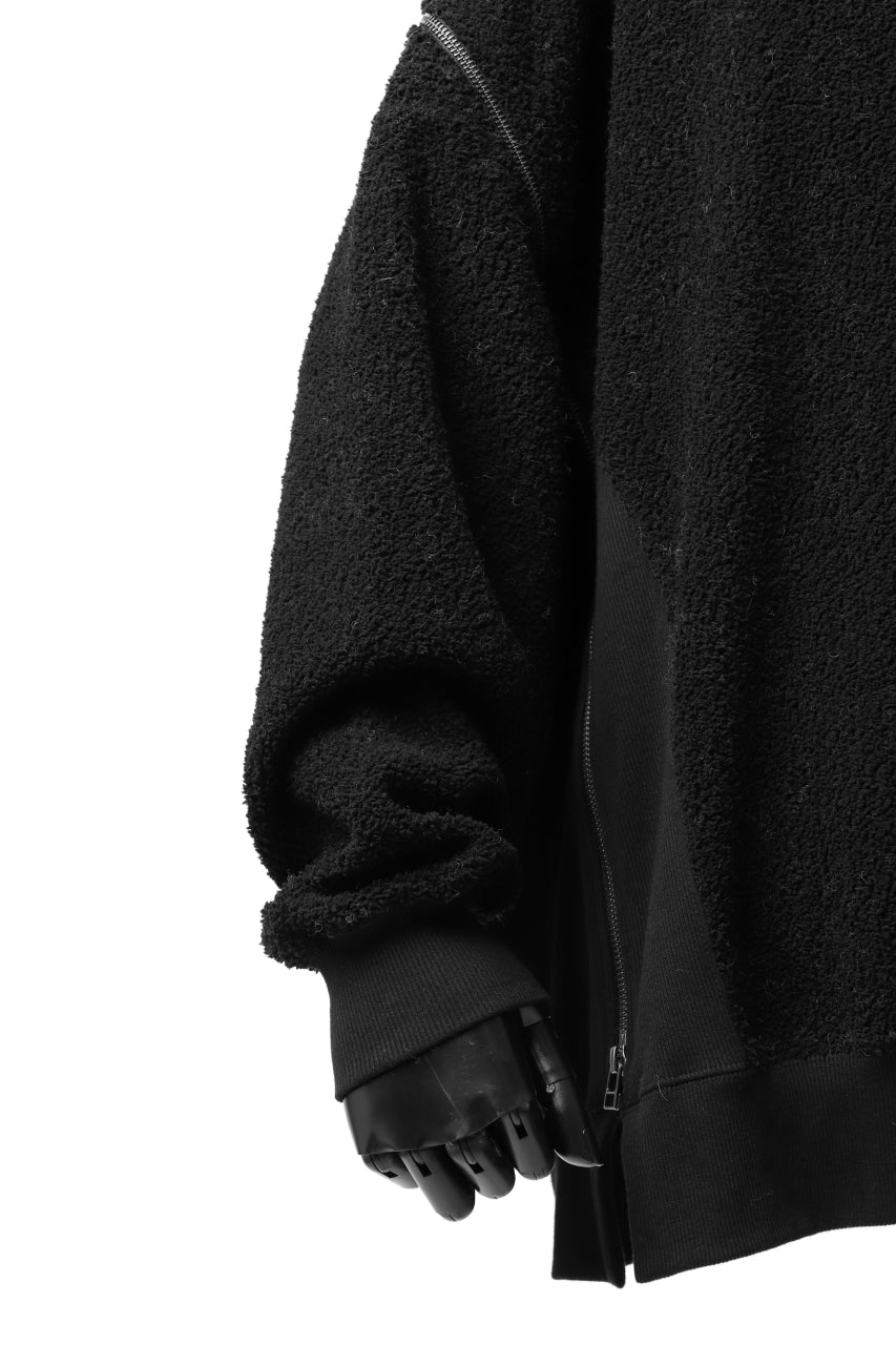 画像をギャラリービューアに読み込む, FACETASM FLEECE ZIPPER SWEAT PULLOVER (BLACK)