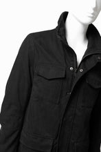 Load image into Gallery viewer, daub PADDED SAHARIANA JACKET / SOFT COTTON TWILL (BLACK)