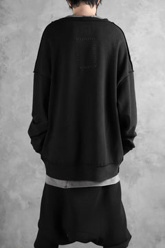 画像をギャラリービューアに読み込む, SOSNOVSKA exclusive SLASH COMBINATION SWEATER TOP (BLACK)