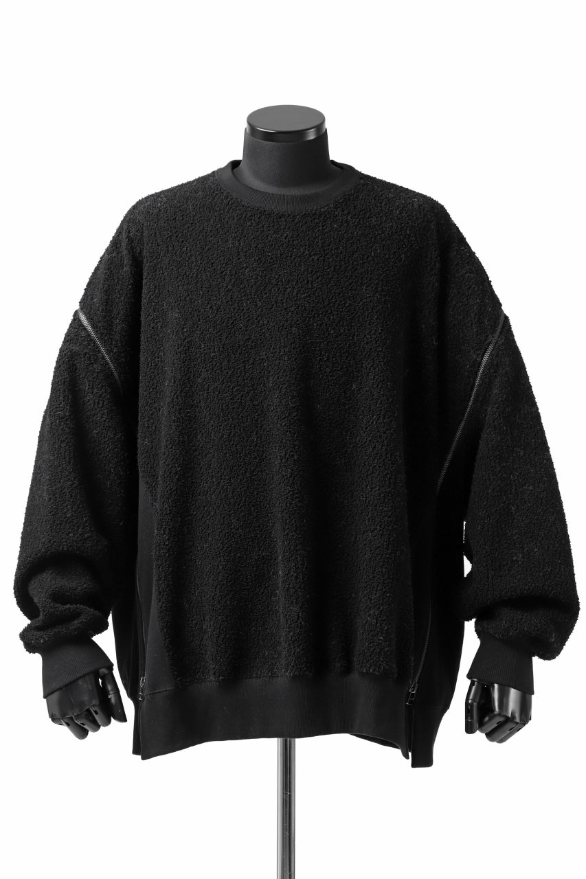画像をギャラリービューアに読み込む, FACETASM FLEECE ZIPPER SWEAT PULLOVER (BLACK)