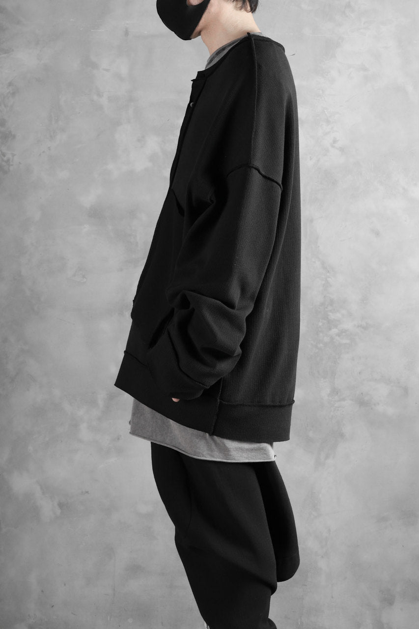 画像をギャラリービューアに読み込む, SOSNOVSKA exclusive SLASH COMBINATION SWEATER TOP (BLACK)